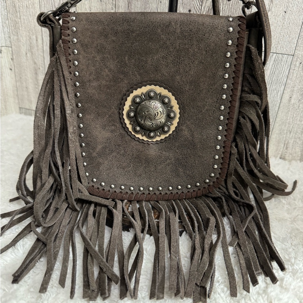 Montana West Brown Crossbody Bag with Fringe
